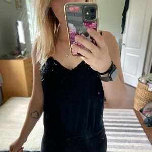 Abercrombie & Fitch Black Satan Bodysuit